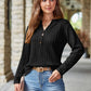 Mandy Notched Long Sleeve T-Shirt