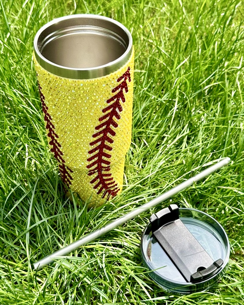 20 Oz. Crystal SOFTBALL "Blinged Out" Tumbler