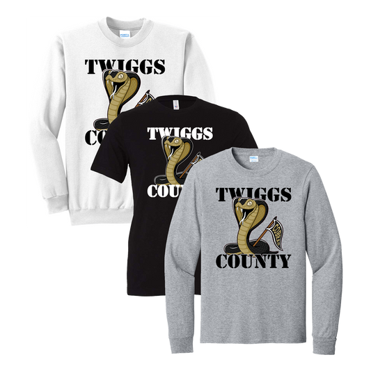 •Twiggs County - Full Body Cobra with Cobras Flag (Tee/Drifit/Hoodie/Sweatshirt)