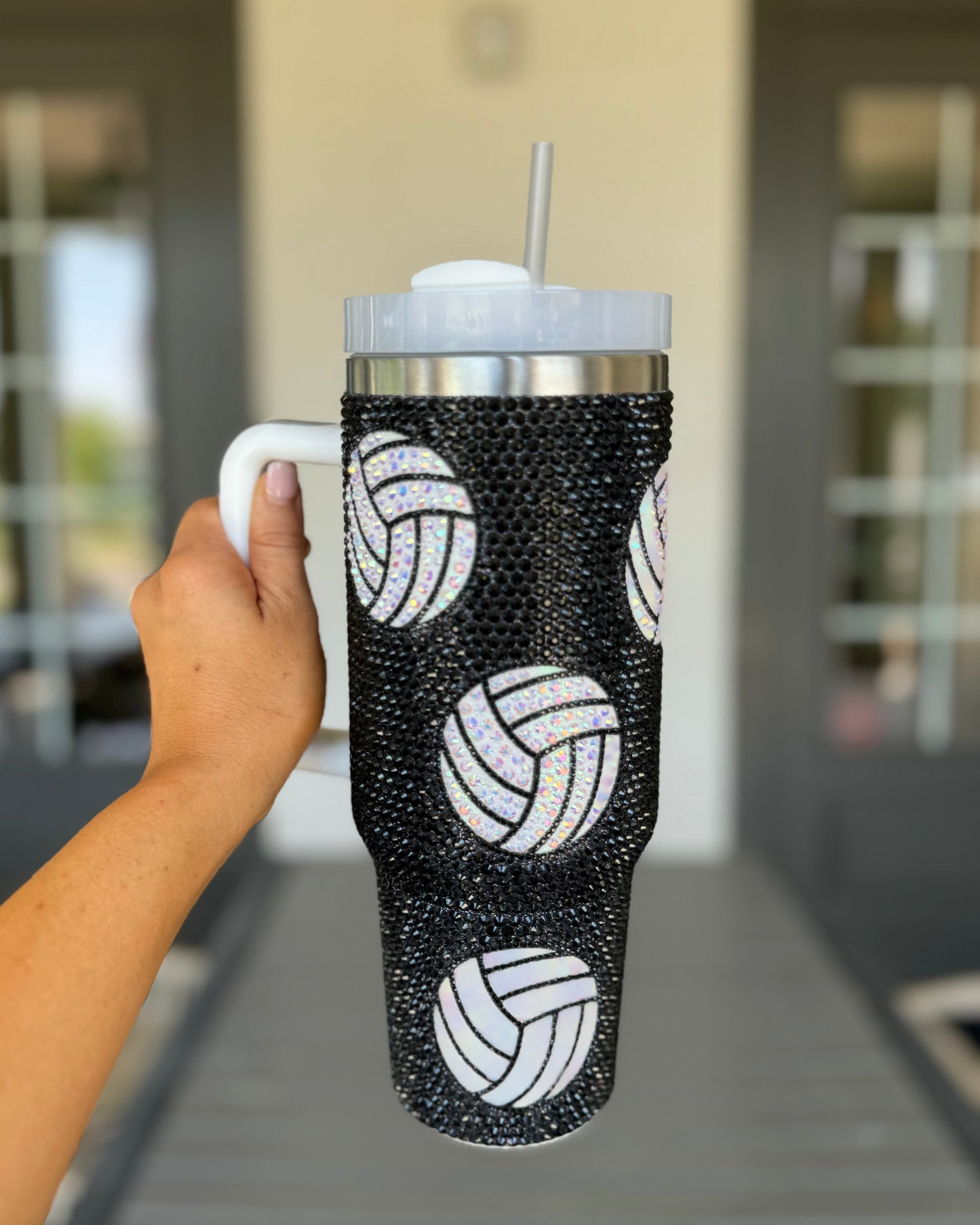 40 Oz. Crystal Volleyball Tumbler