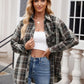 Mandy Pocketed Plaid Collared Neck Long Sleeve Shirt