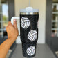 40 Oz. Crystal Volleyball Tumbler