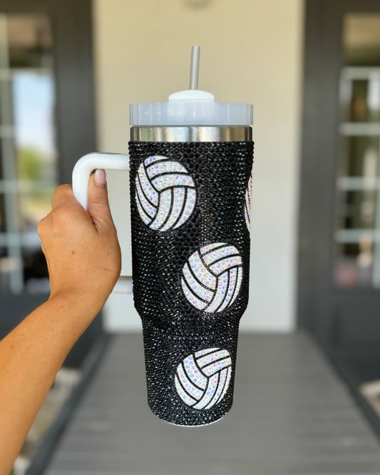 40 Oz. Crystal Volleyball Tumbler