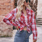 Mandy Plaid Dropped Shoulder Longline Shirt