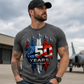 250 Years Patriotic Fighter Jet T-Shirt (1776–2026)