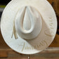 Amazing Grace Wide Brim Cowgirl laser burned Design