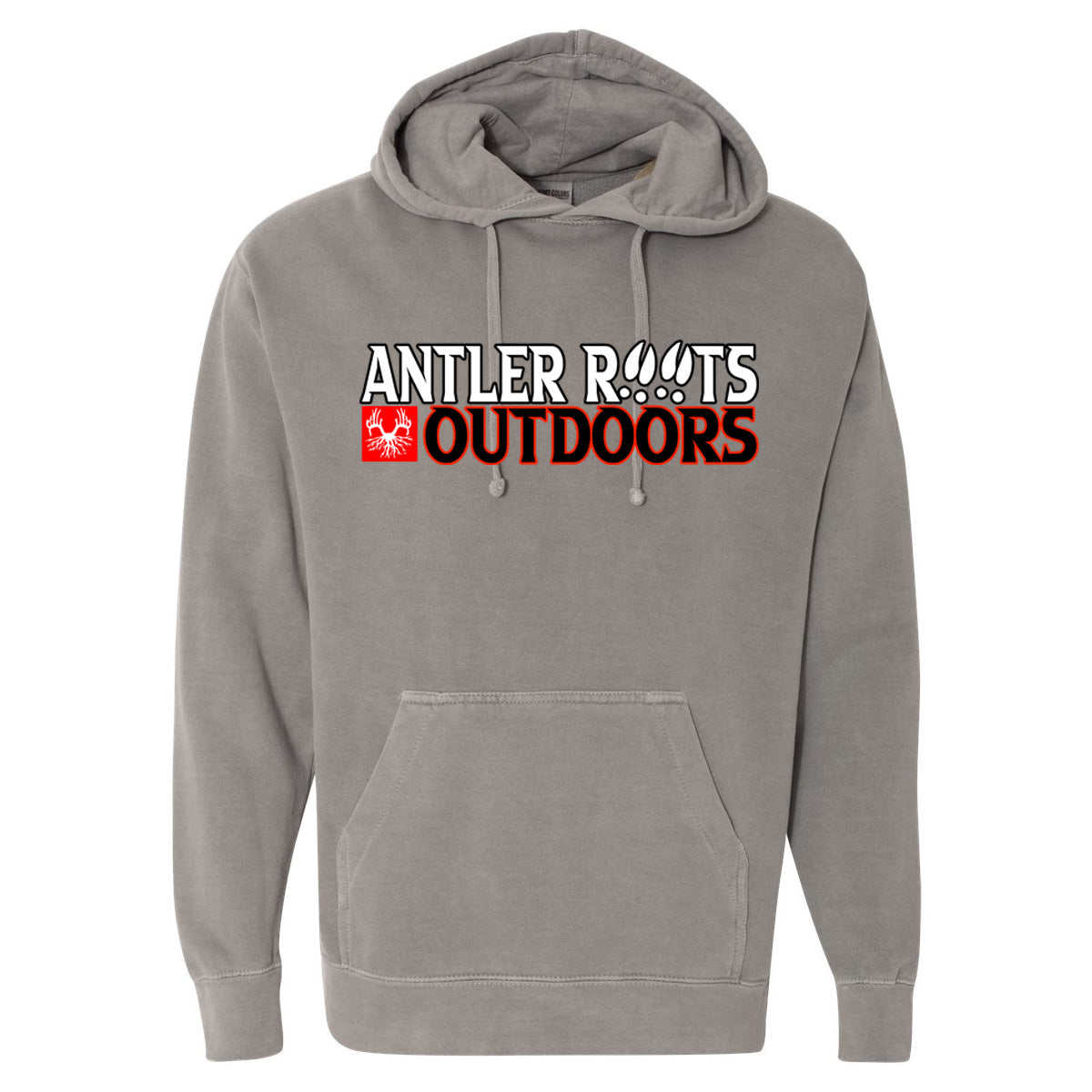 Antler Roots - Antler Roots Outdoors with logo in box - Comfort Color - Grey (Tee/Hoodie/Sweatshirt) - Southern Grace Creations
