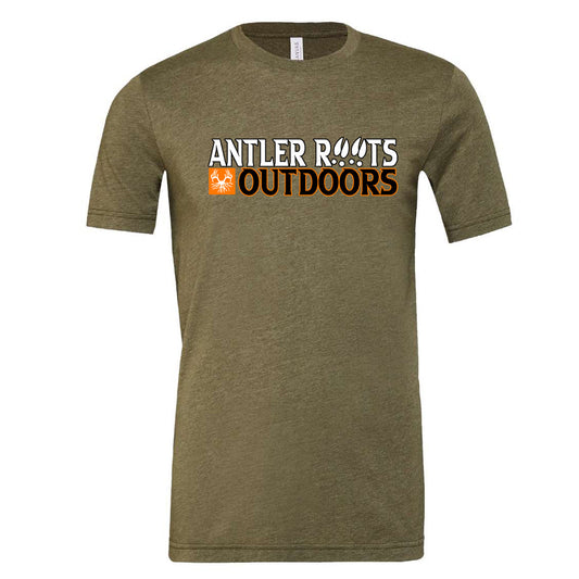 Antler Roots - Antler Roots Outdoors with logo in box - Heather Olive (Tee/Hoodie/Sweatshirt) - Southern Grace Creations