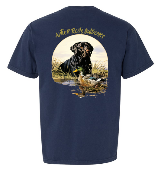 Antler Roots - Lab & Duck Arched - Comfort Color - True Navy (Tee/Hoodie/Sweatshirt) - Southern Grace Creations