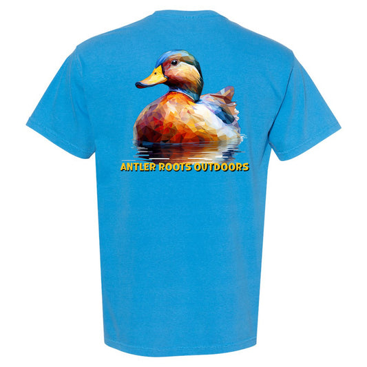 Antler Roots - Mallard Duck - Comfort Color - Royal Caribe Short/Long Sleeves - Southern Grace Creations