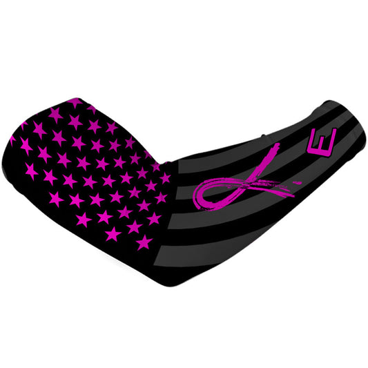 Shadow USA Flag Arm Sleeve - Breast Cancer Awareness Edition - Southern Grace Creations