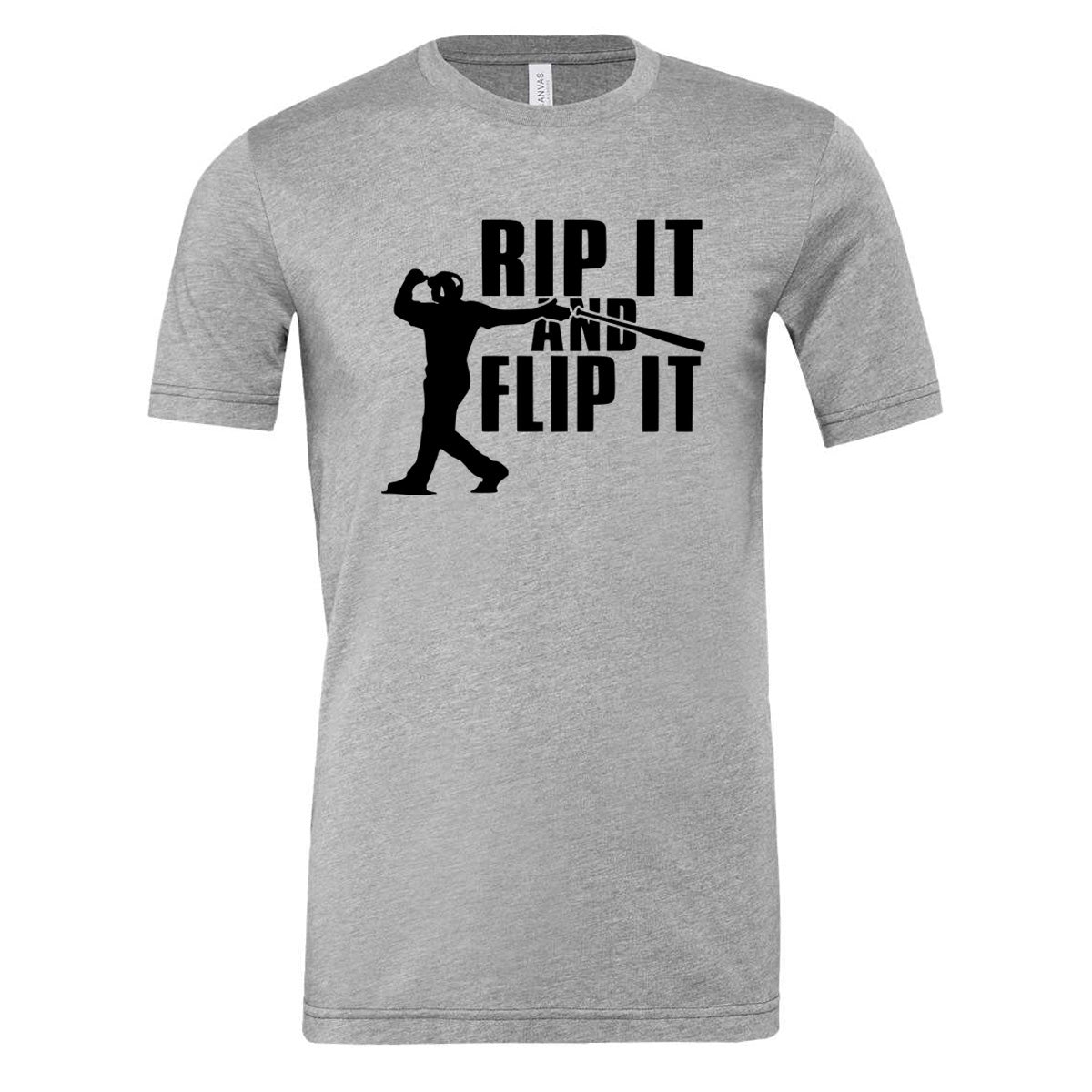 Baseball - Rip It and Flip It - Athletic Heather (Tee/Drifit/Hoodie/Sweatshirt) - Southern Grace Creations