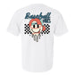 Baseball Vibes Retro Smiley Face Checkered Board - White (Tee/DriFit/Hoodie/Sweatshirt) - Southern Grace Creations