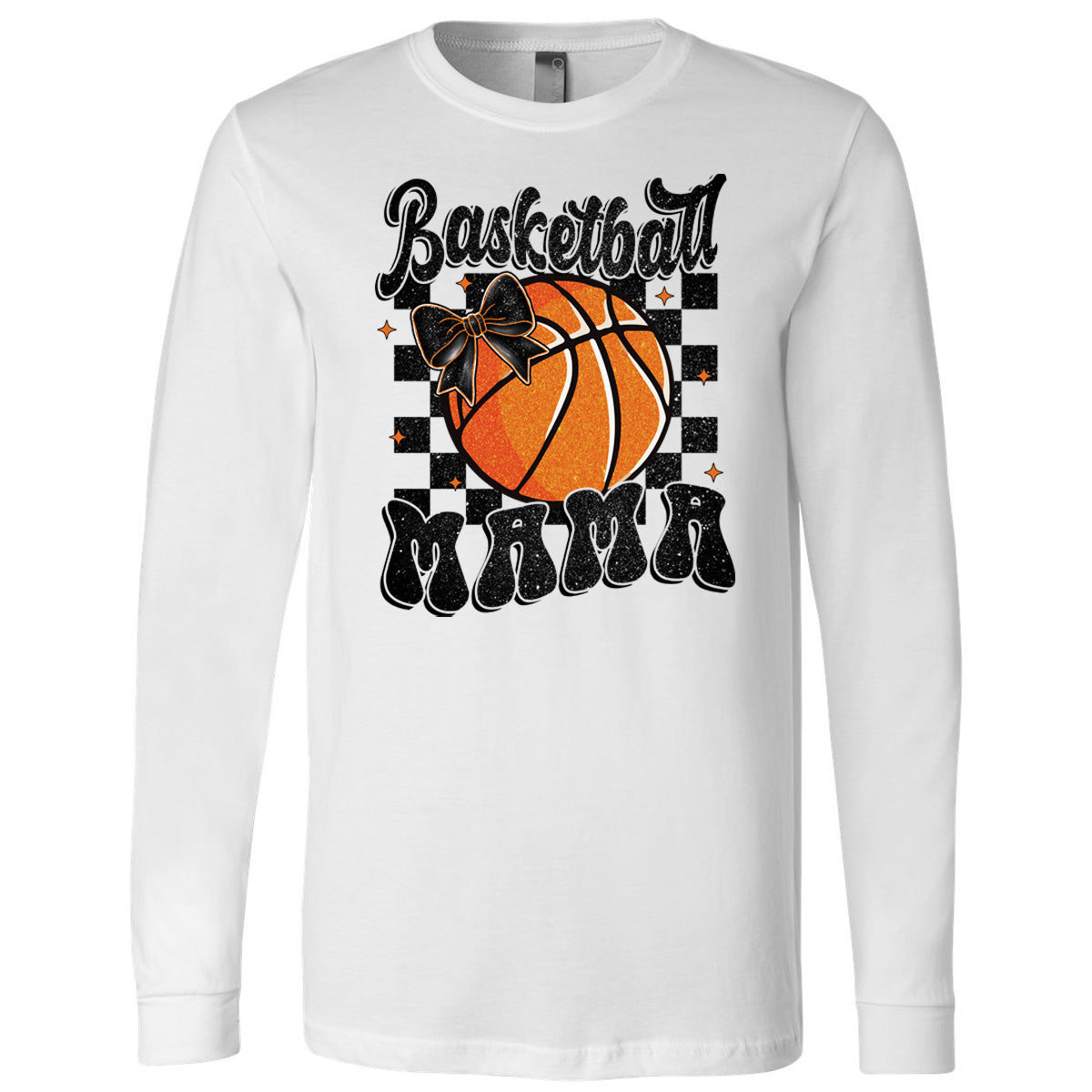 •Basketball Mama Bow and Checker Board - White (Tee/Drifit/Hoodie/Sweatshirt)