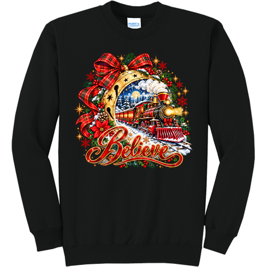 Believe - Christmas Train - Black (Tee/Sweatshirt/Hoodie)