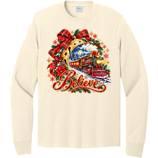 Believe - Christmas Train - Creme (Tee/Sweatshirt/Hoodie)