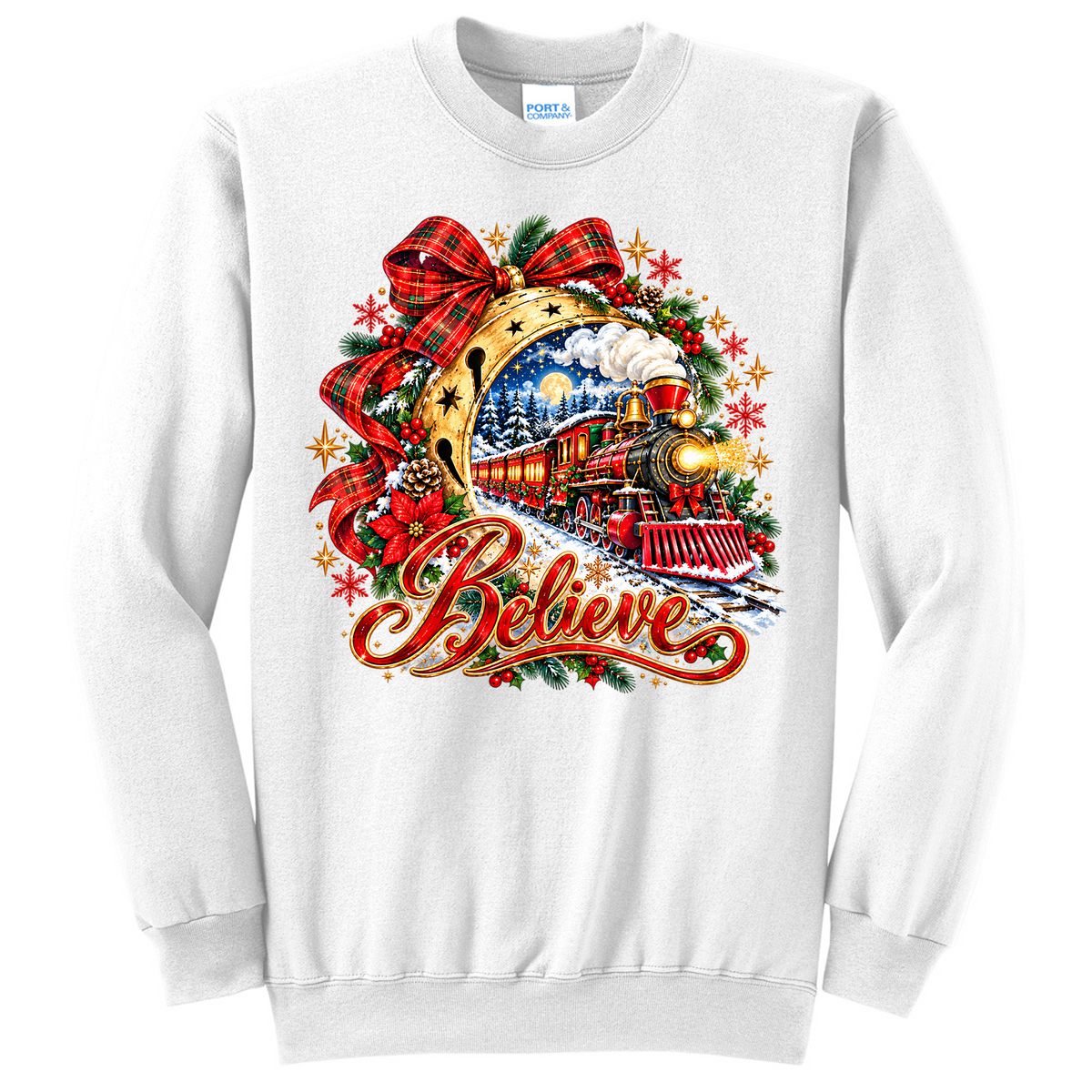 Believe - Christmas Train - White (Tee/Sweatshirt/Hoodie)