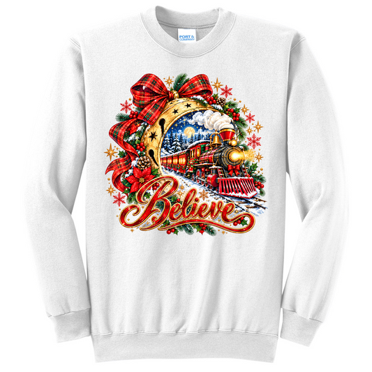 Believe - Christmas Train - White (Tee/Sweatshirt/Hoodie)
