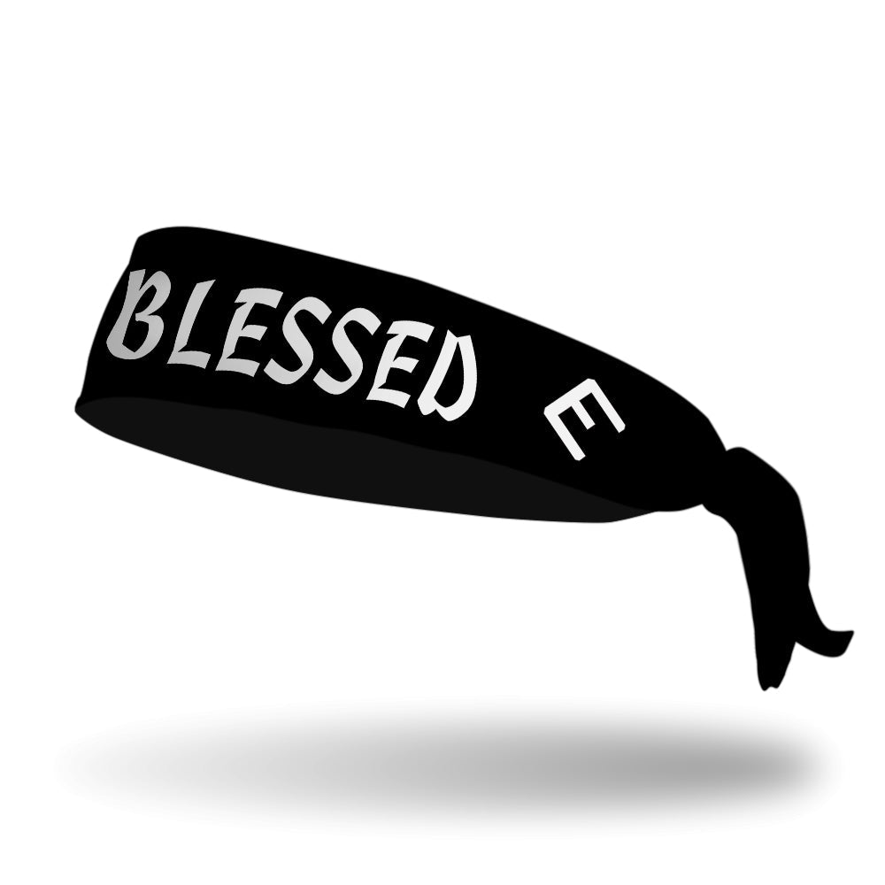 Black BLESSED Tie Headband - Southern Grace Creations