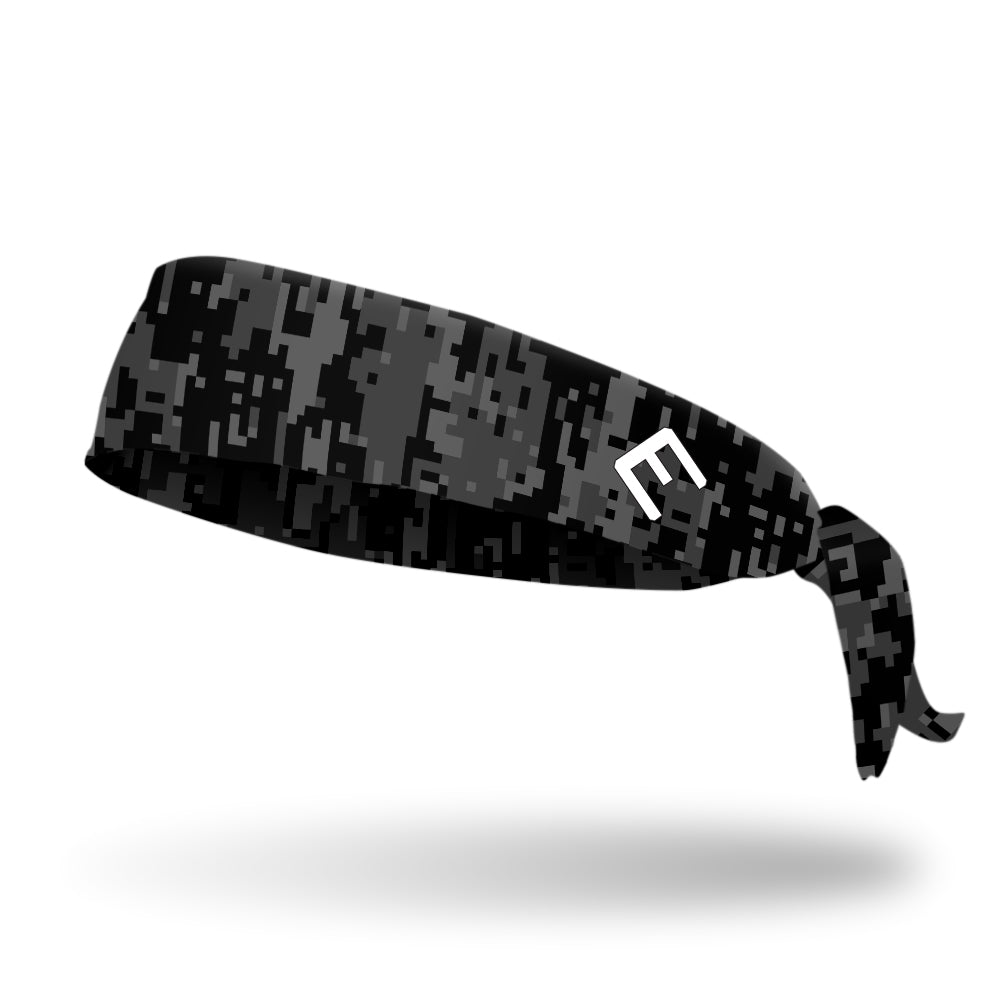 Black Digi Camo Tie Headband - Southern Grace Creations