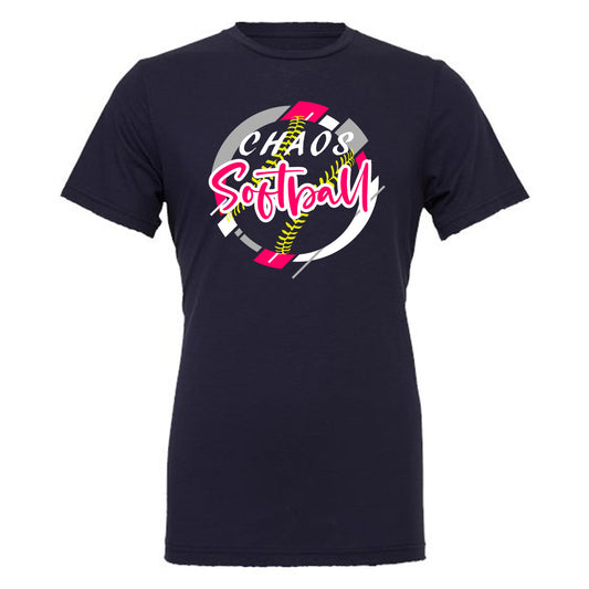 Chaos - Chaos SOFTBALL COLOR BLOCK - Navy (Tee/DriFit/Hoodie/Sweatshirt) - Southern Grace Creations