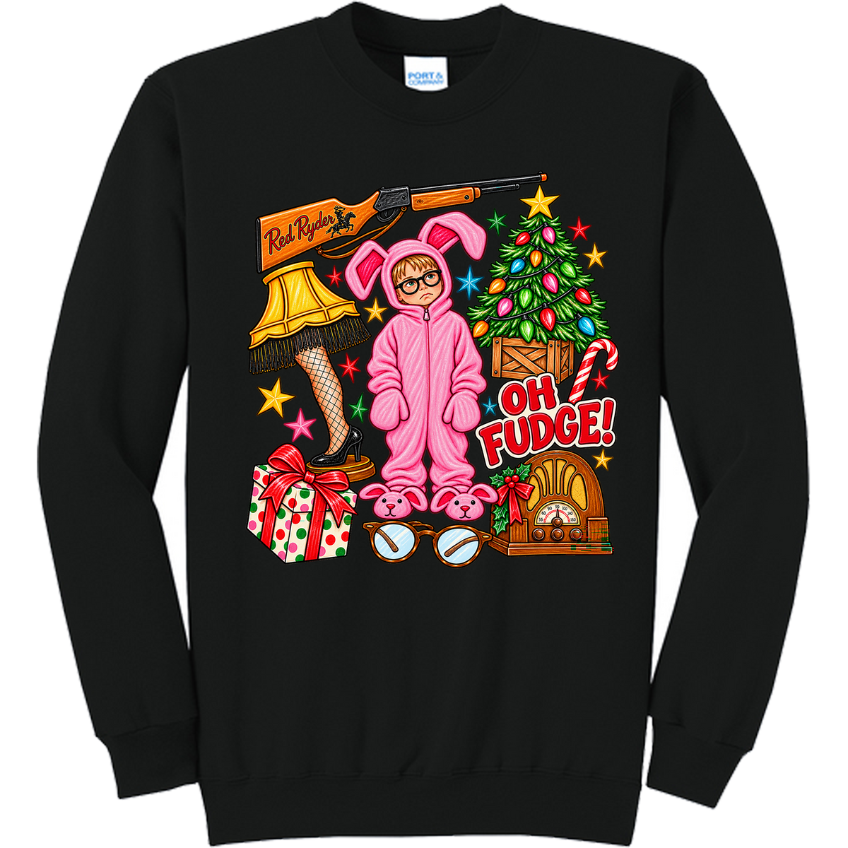 Christmas Story holiday collage - Black (Tee/Sweatshirt/Hoodie)