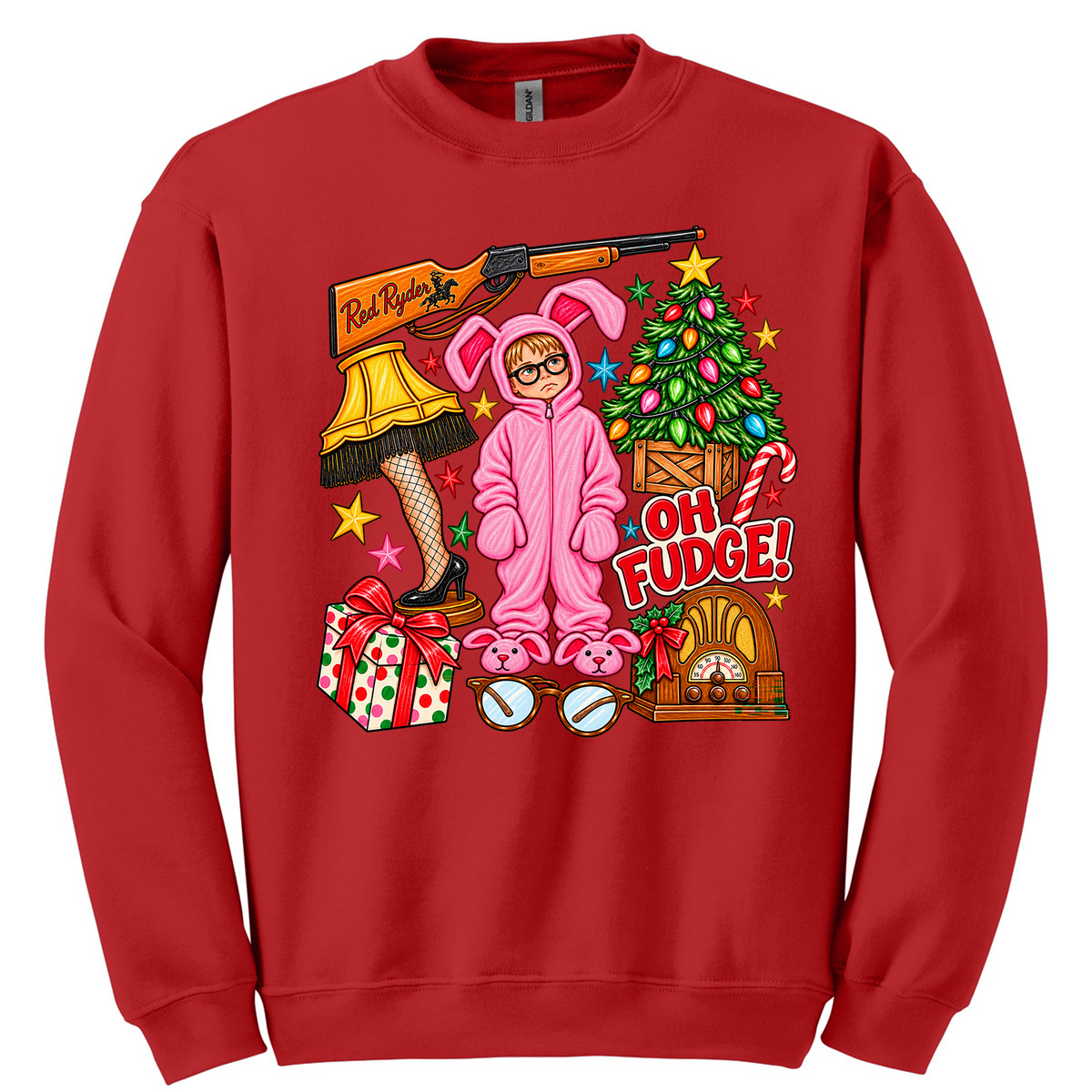 Christmas Story holiday collage - Red (Tee/Sweatshirt/Hoodie)