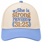 She Is Strong Hat - Pint/White Snapback