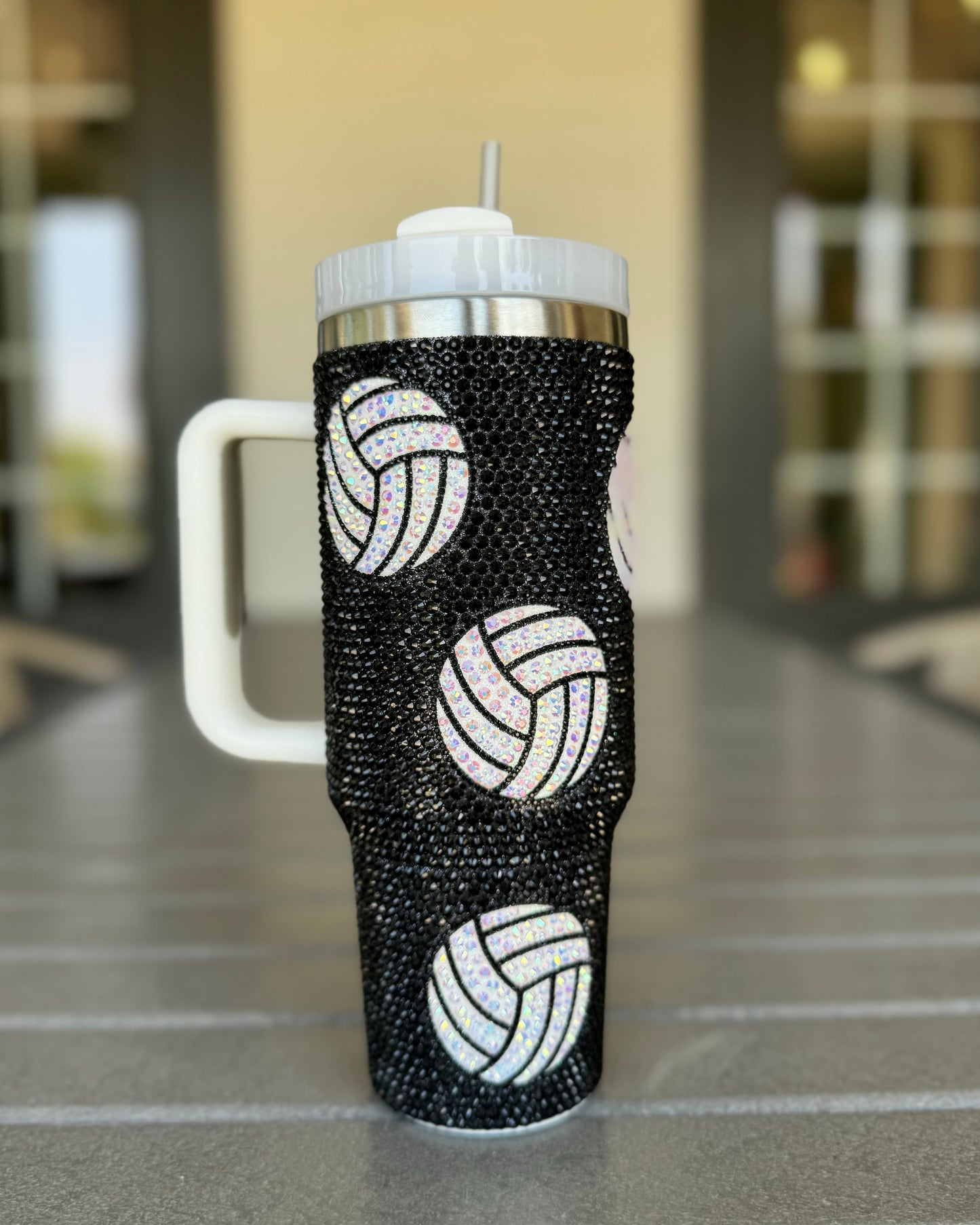 40 Oz. Crystal Volleyball Tumbler