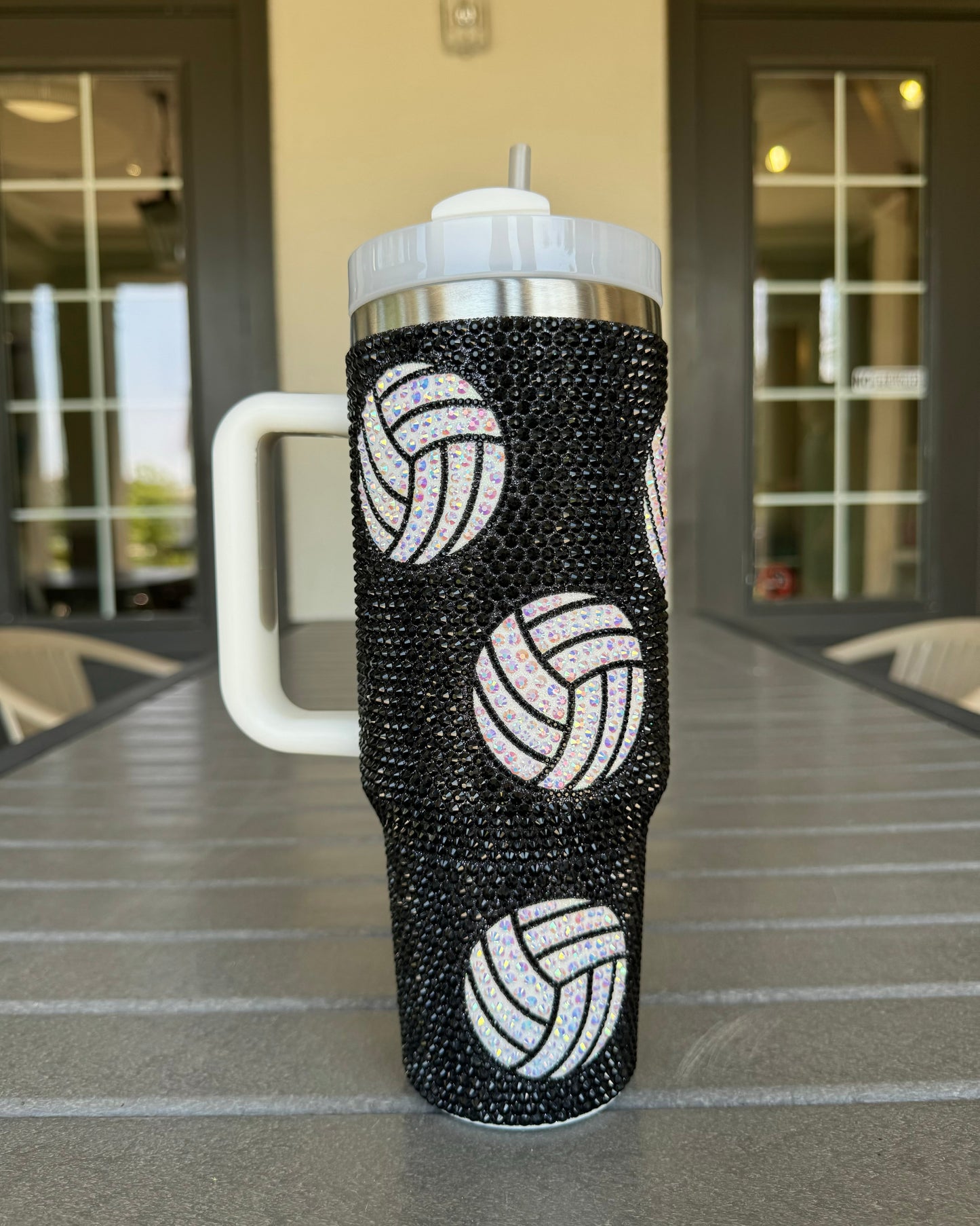 40 Oz. Crystal Volleyball Tumbler