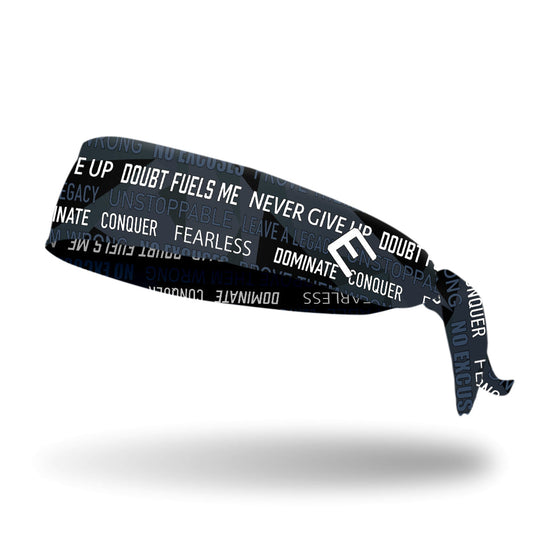 Dark Motivational Tie Headband - Southern Grace Creations