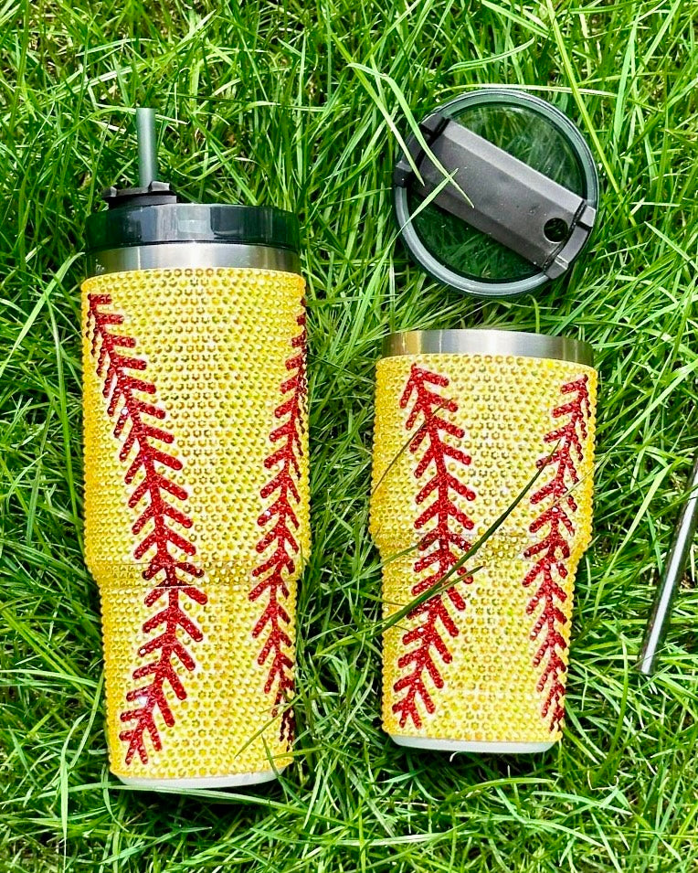 20 Oz. Crystal SOFTBALL "Blinged Out" Tumbler