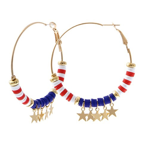 •American Stars Hoop Earrings