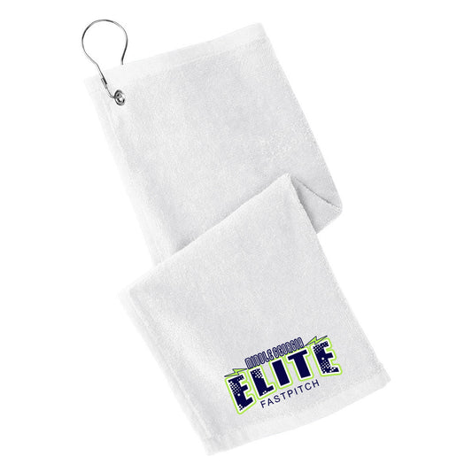 Elite - Grommeted Towel with Lightening Bolt - White (PT400) - Southern Grace Creations