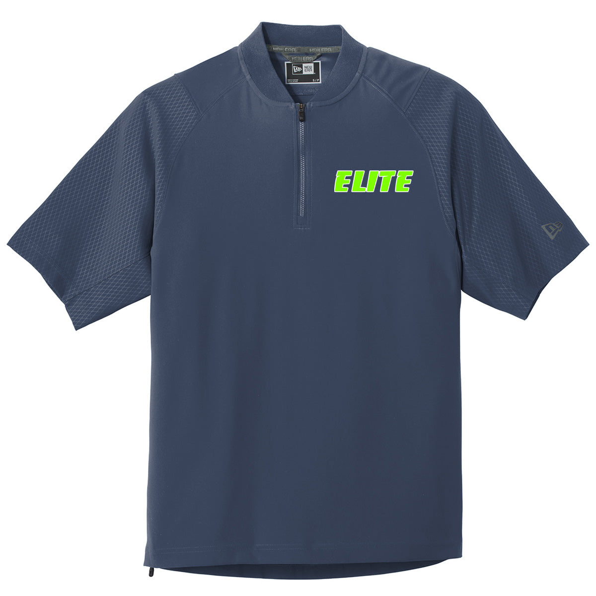 Elite - New Era Cage Short Sleeve 1/4-Zip Jacket - Navy (NEA600) - Southern Grace Creations