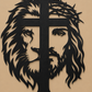 Lion Jesus Cross Woodart