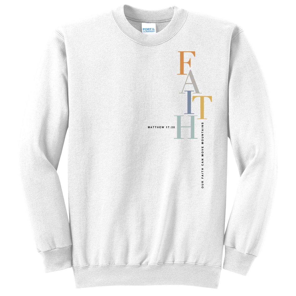 Faith Stacked - White (Tee/Hoodie/Sweatshirt) - Southern Grace Creations
