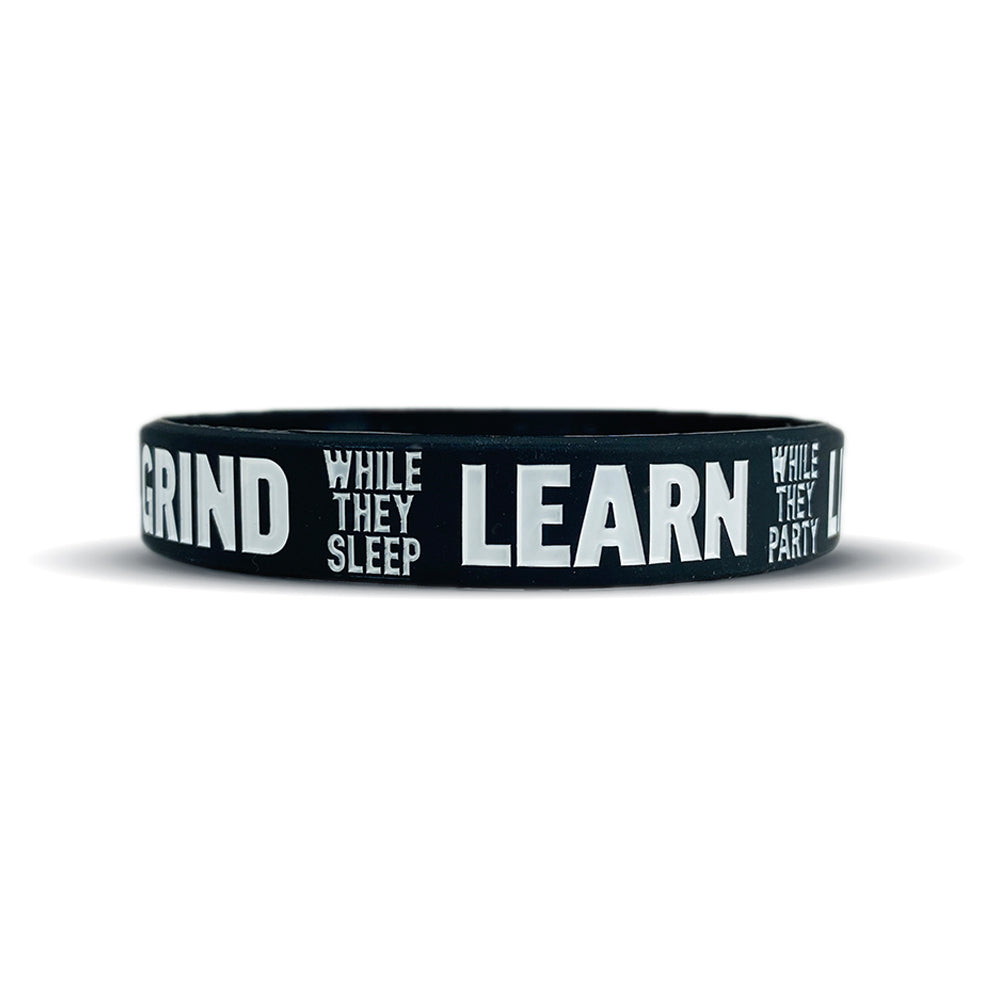 GRIND LEARN LIVE Wristband - Southern Grace Creations