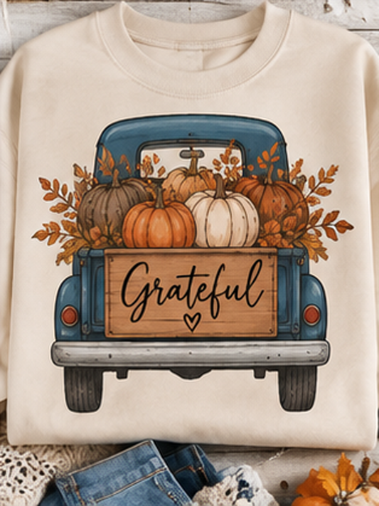Grateful Teal Pumpkin Pickup - Creme (Tee/Sweatshirt/Hoodie)