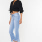 HIGH RISE CROP BOOTCUT DENIM PANTS-KC9354M - Southern Grace Creations