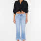 HIGH RISE CROP BOOTCUT DENIM PANTS-KC9354M - Southern Grace Creations