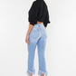 HIGH RISE CROP BOOTCUT DENIM PANTS-KC9354M - Southern Grace Creations