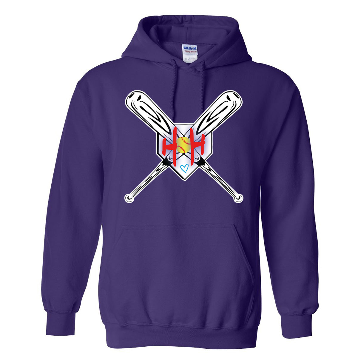 Hustle Heart H H Logo Purple Tee DriFit Hoodie Sweatshirt