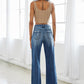 High Rise Slim Wide Leg Jeans - Southern Grace Creations