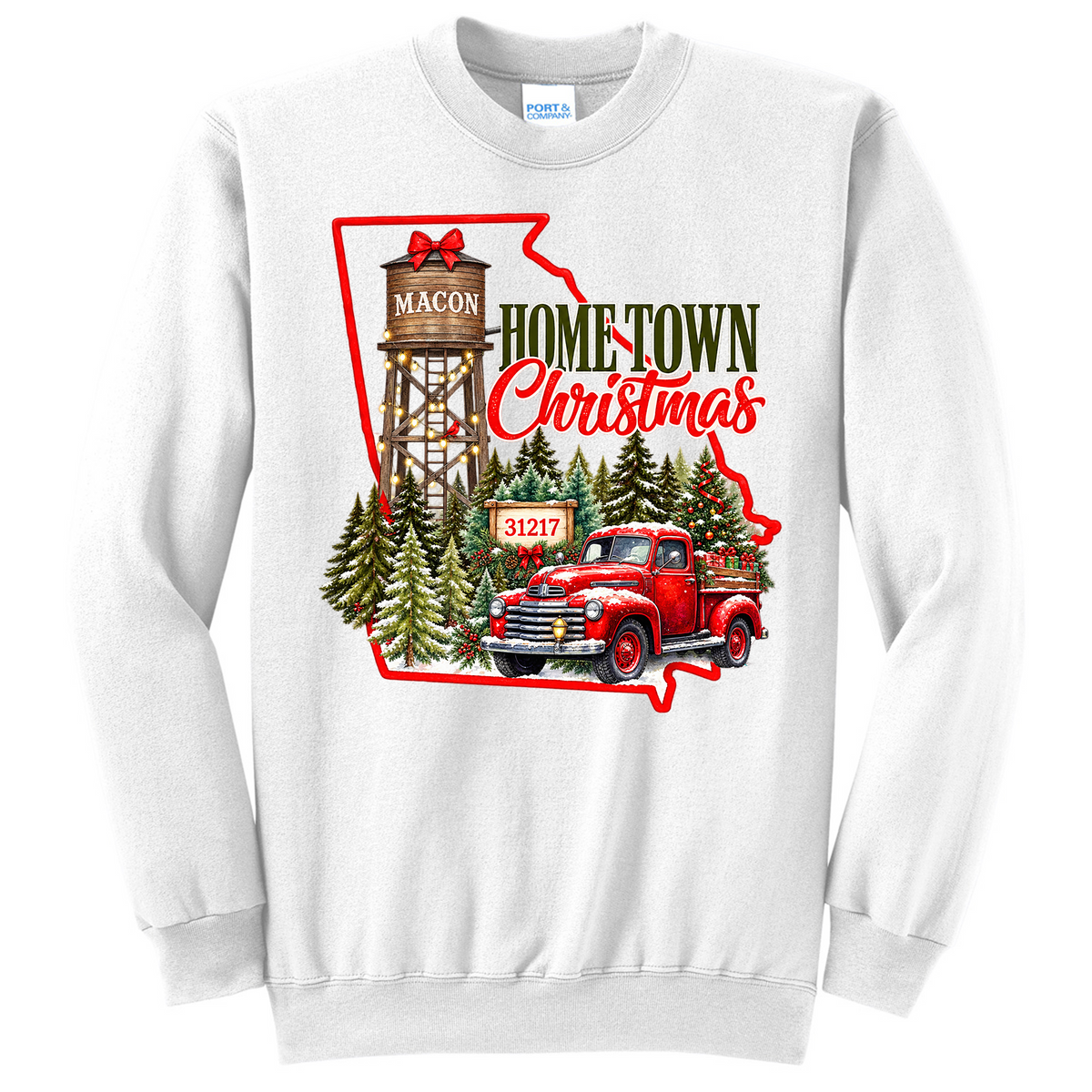 Hometown Christmas State of Georgia - White (Tee/Sweatshirt/Hoodie)