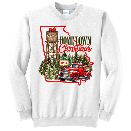 Hometown Christmas State of Georgia - White (Tee/Sweatshirt/Hoodie)