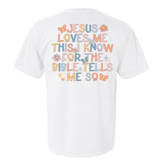 Jesus Loves Me This I Know Butterflies - White (Tee/Hoodie/Sweatshirt) - Southern Grace Creations