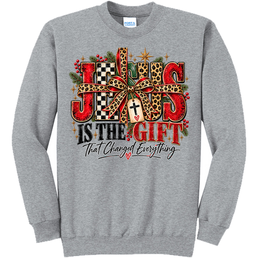 Jesus is the Gift that Changed Everything - Athletic Heather (Tee/Sweatshirt/Hoodie)