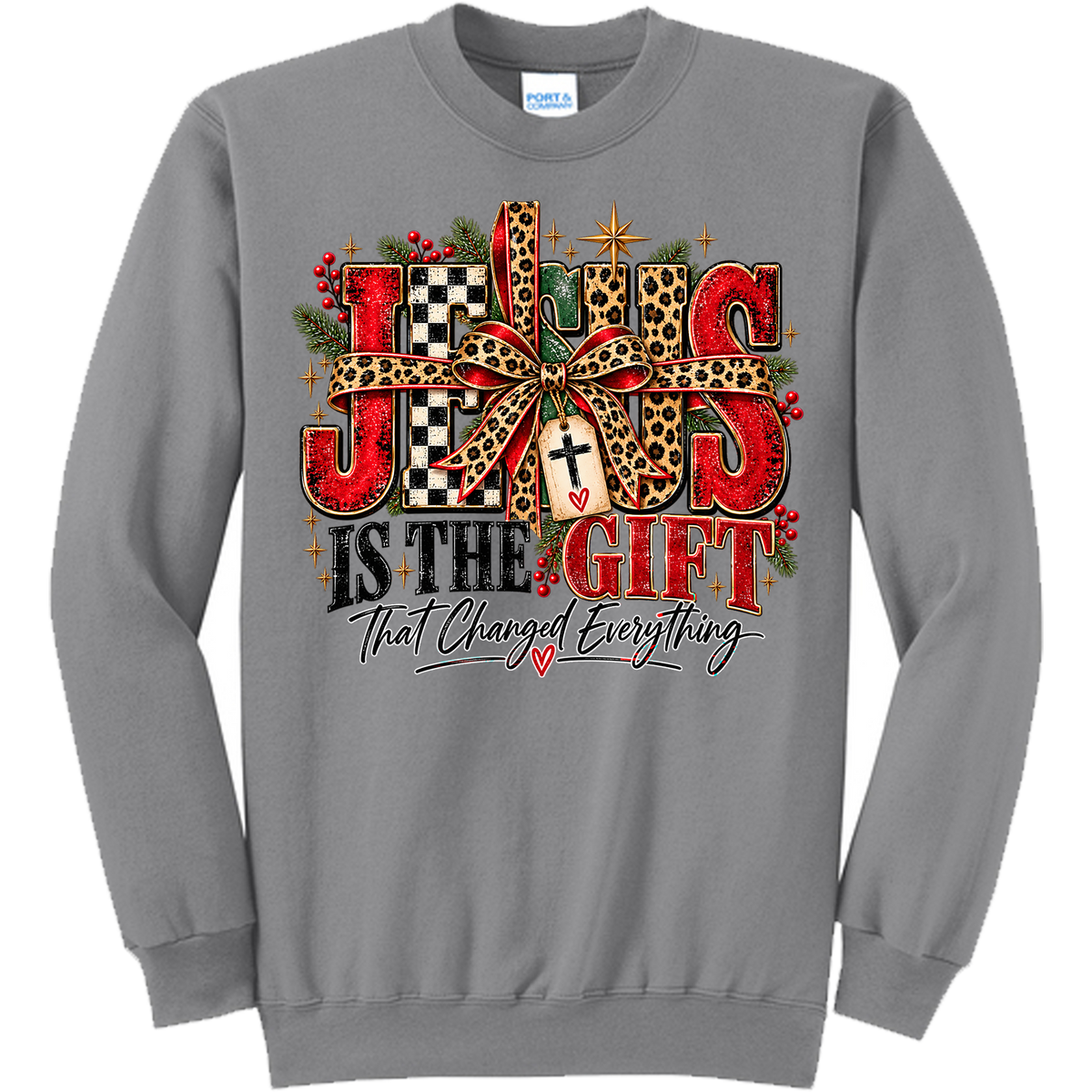 Jesus is the Gift that Changed Everything - Medium Grey (Tee/Sweatshirt/Hoodie)