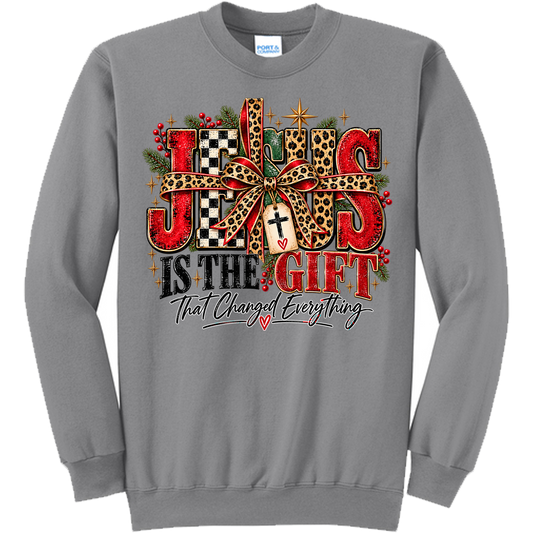 Jesus is the Gift that Changed Everything - Medium Grey (Tee/Sweatshirt/Hoodie)